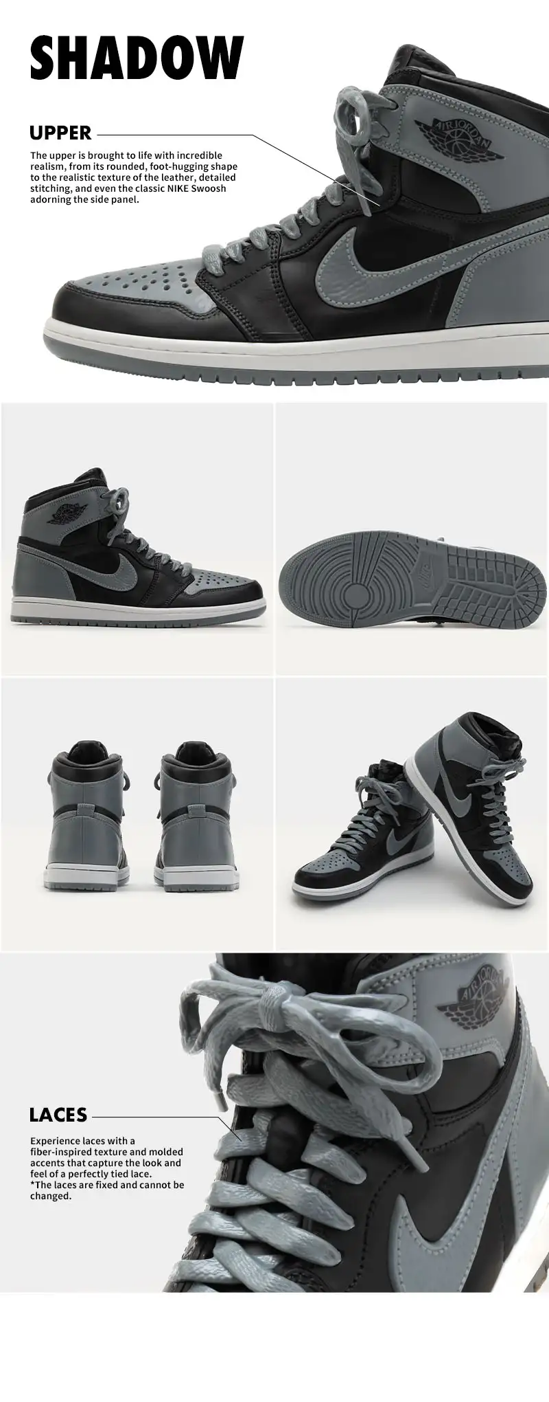 NIKE Air Jordan 1 シャドウカスタム NIKE AIR JORDAN 1 | PREMIUM BANDAI USA [Official] Online